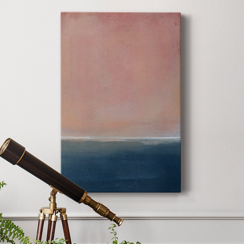 Coucher de soleil - peinture sur toile tendue, H 12 po x l 8 po x P 1,5 po