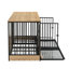 Dean Dog Crate Furniture with Two Rooms, Divider, and Removable Tray