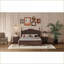 Ensemble de chambre à coucher, lit plateforme en bois pleine grandeur 3 pièces 2 tables de chevet - brun noyer | Bois | Lits standard-367840835