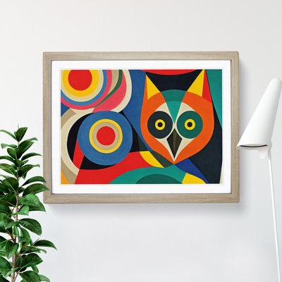 Owl Abstract Vol.1 1 Piece Single Picture Frame Wall Art
