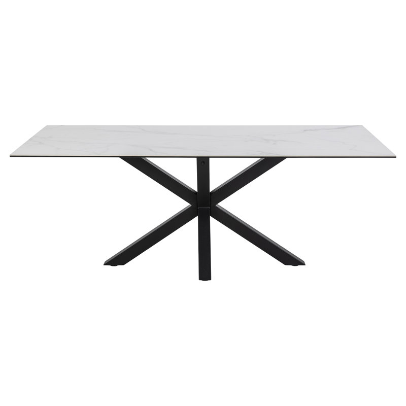 Leilani Metal Base Dining Table, White