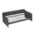 Grey Daybed With Trundle For Twin, Stable Metal Frame Bed A Peaceful Night's Sleep Twin In Grey, Noise-reducing Comfortable Living Room