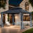 Outdoor Aluminum Hardtop Gazebo with Double Metal Roof and Curtains for Backyard, Garden, Patio-111536499
