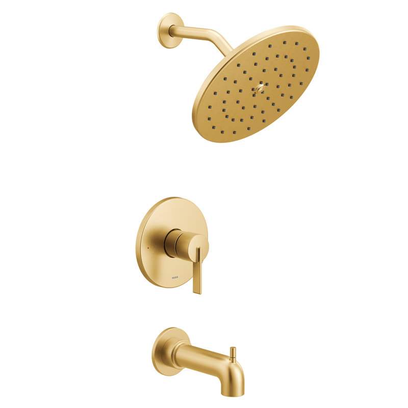 Cia Tub and Shower Faucet with Immersion, Brushed Gold