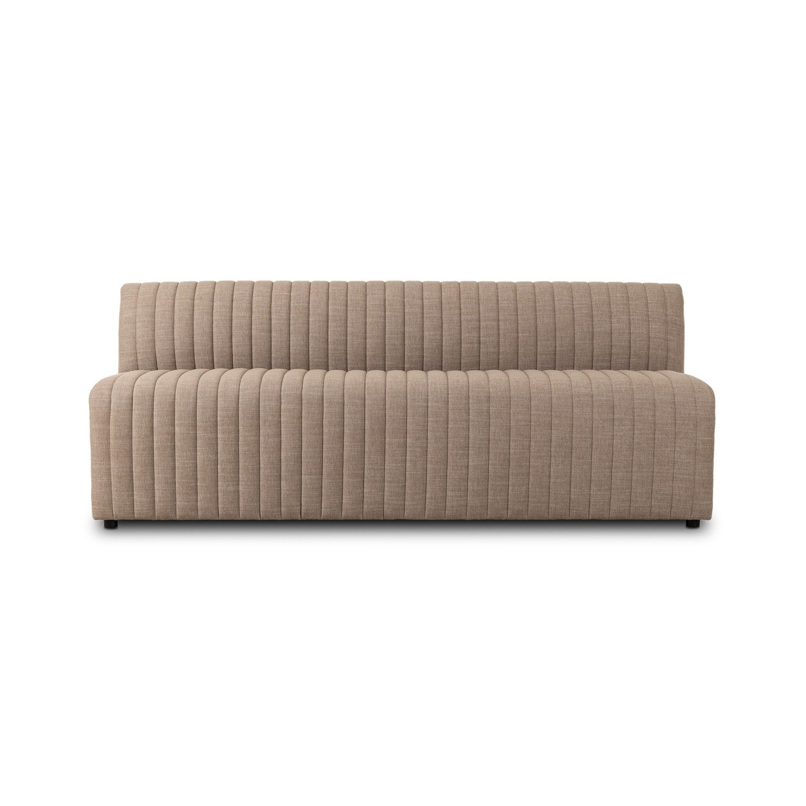 Brandt Bench, 31.5" H x 82" W x 28" D, Crypton Nomad Taupe Polyester Blend