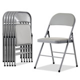Frankie Vinyl Padded Stackable Folding Chair Set of 6