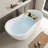Maya 55" x 28" Freestanding Soaking Acrylic Bathtub-84448388