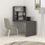 Bureau d'étude moderne avec conception murale, couleur anthracite, 23,2 po x 31,1 po x 35,4 po | Panneau de particules 100% enduit de mélamine, nombreuses tablettes de rangement | Parfait pour les bureaux à domicile et les espaces d'étude-1953647836