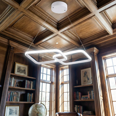 Lustre linéaire géométrique moderne à DEL 24 po Aurelius