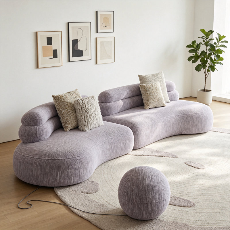 Modern Luxury Cream-style Creative Purple Sofa