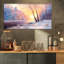 Paysage d'hiver avec une rivière - impression d'art graphique-52806524-15738124
