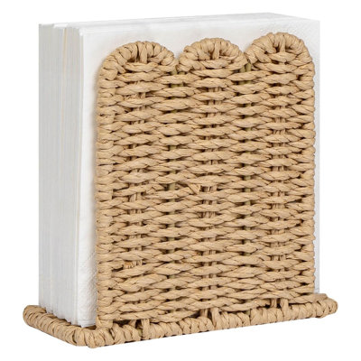 Porte-serviette festonné à bordure festonnée