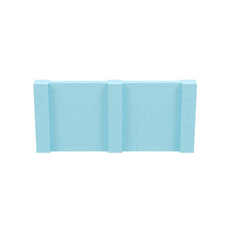Ensemble mural de blocs géants 7 'T, H 60 po x L 132 po, Bleu clair