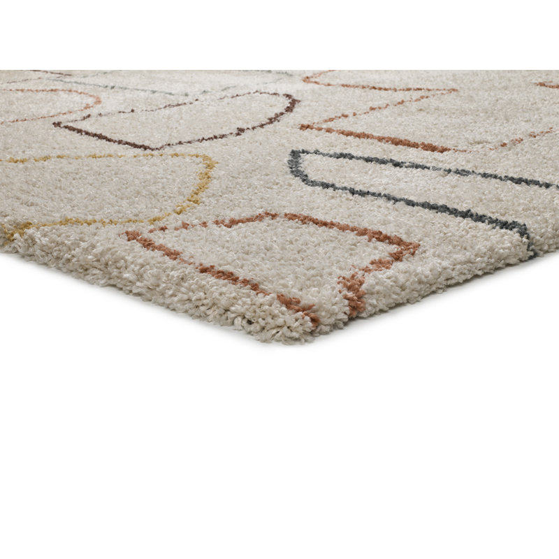 Akosita Geometric Shag Area Rug, Rectangle 120 x 170cm
