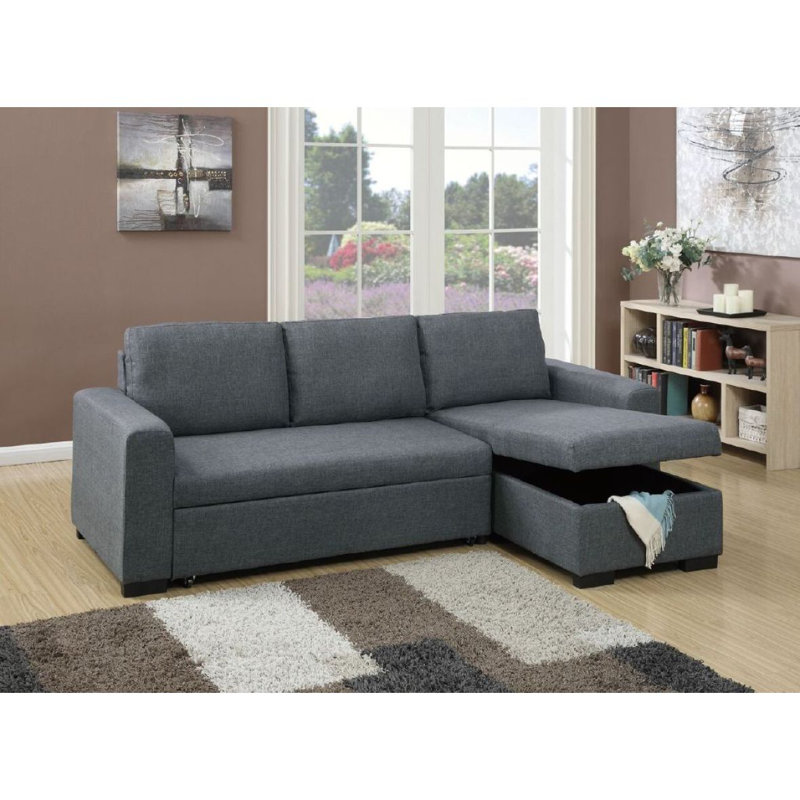 Canapé-lit modulaire réversible en fibre de gris convertible Living Room Furniture