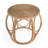 24" Natural Rattan Round Drum End Table