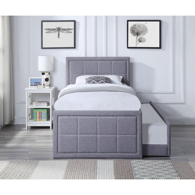 Cryptopodium Upholstered Linen Ottoman Bed