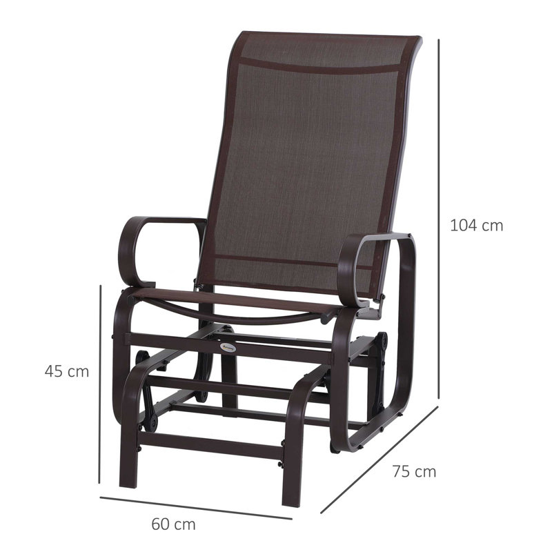 Metal Rocking Chair, Brown