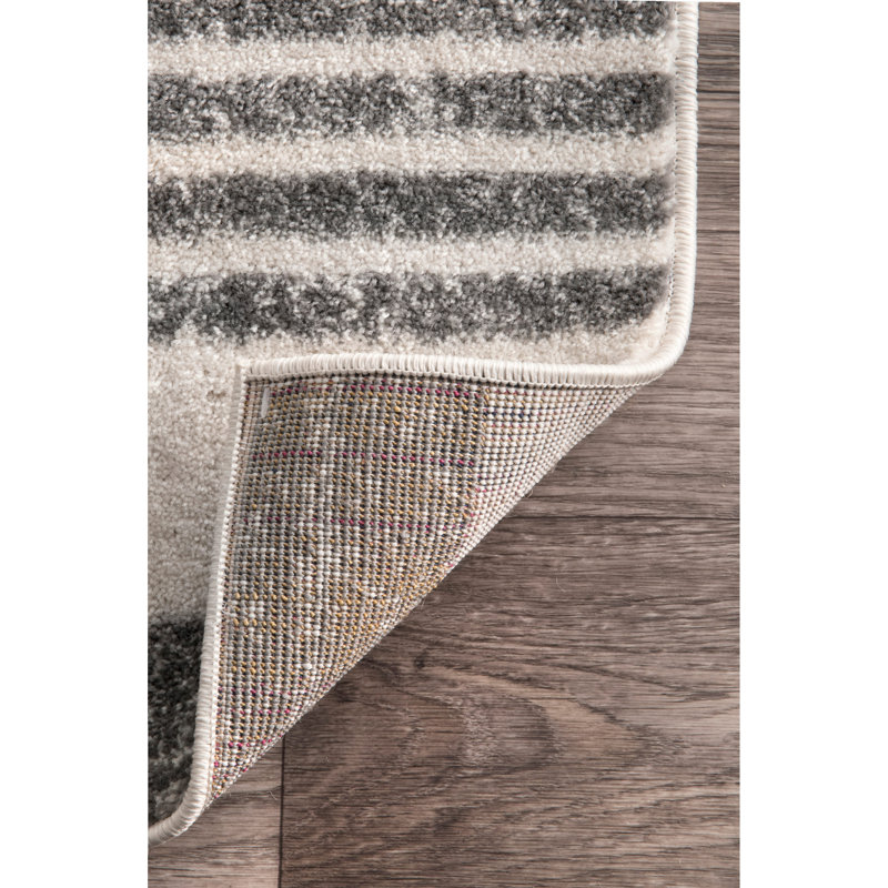 Striped Indoor Rug, Rectangle 6'7" x 9'