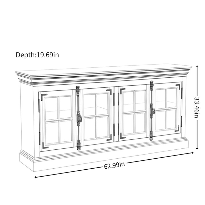 Vitrine American Retro Design