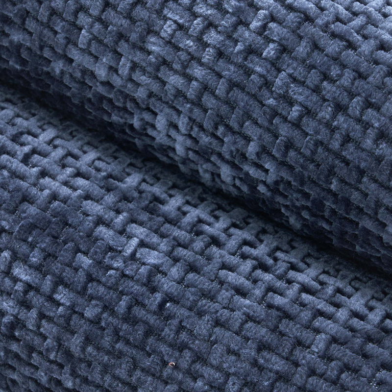 Canapé avec causeuse et pieds en métal, canapé à deux places, Polyester bleu
