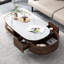Table basse de haute qualité Rilei, plateau en verre et plateau en pierre frittée, assemblage simple-1308910597-1328254941