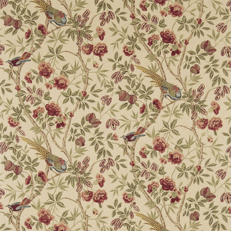 Abbeville Fabric, Russet/Sand