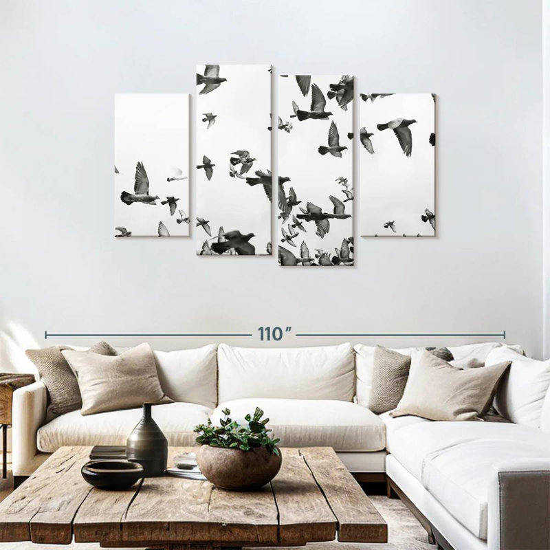 Brampt Pigeon Flock, 48'' H x 75'' W