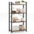 2PCS 47'' Floor Bookcase w/ Shelves Heavy Duty Metal Frame & Anti-Toppling Kits