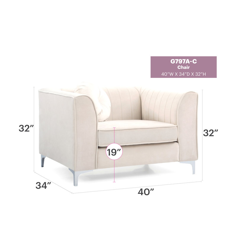 Fauteuil contemporain incliné ivoire