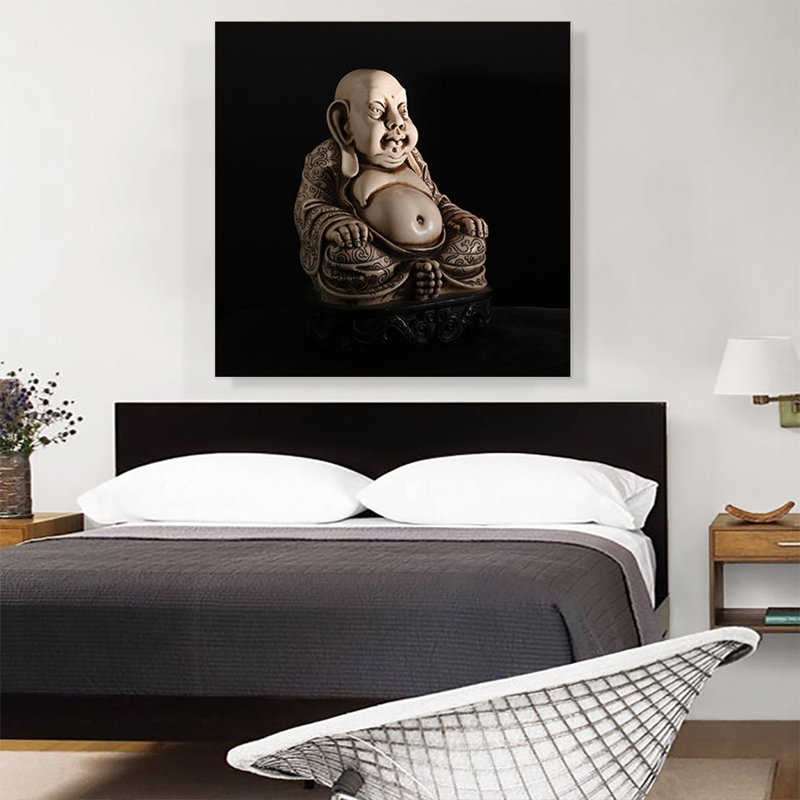 Asian Buddha Home Decor - Reproduction de photo sur toile tendue, H 36 po x l 36 po x P 0,75 po