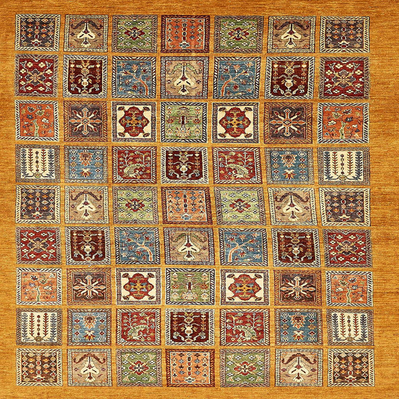 Abstract Indoor Rug, Square 6'