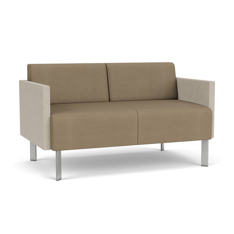 Causeuse de réception Luxe Lounge, Acier argent, Plot Line neutre
