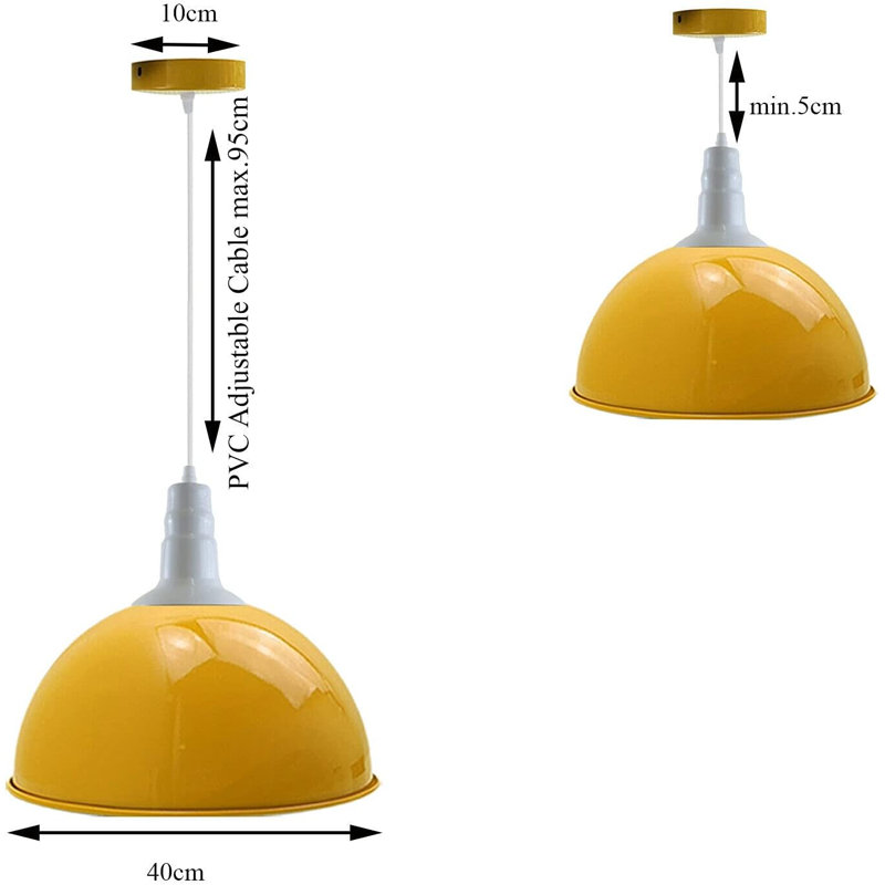 1 - Light Single Pendant, Yellow