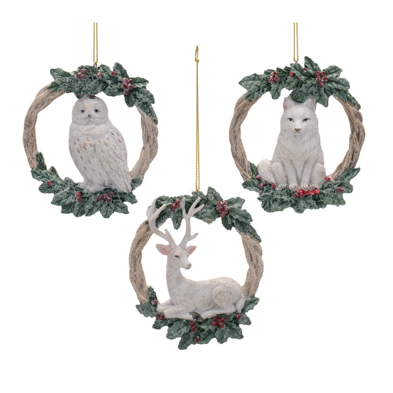 Ensemble de 12 ornements de couronne d'animaux