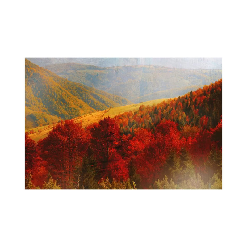 Crimson Country by PI Studio - Wrapped Canvas Panoramic Print, 20.32 cm H x 30.48 cm W