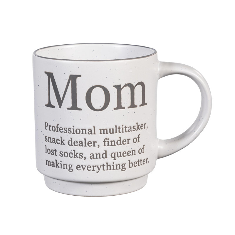 Mom Titles Ceramic Coffee Cup, 14oz.
