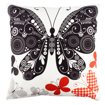 Housse et insert de coussin carré en polyester / coton Reith