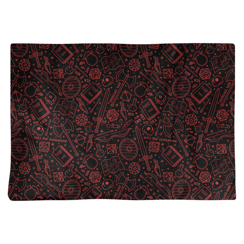 Napperon en coton 18 po Classic RPG, Rouge / blanc / noir