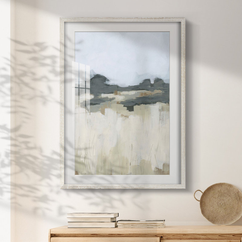 Coup de pinceau Badlands II - impression encadrée, H 25,5 po x l 17,5 po, Blanc