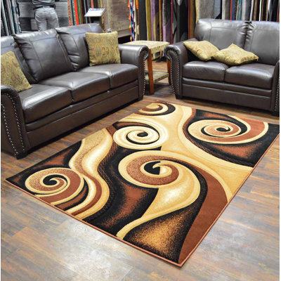 Tapis chocolat/beige Cossey