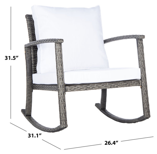 Lark Manor Cummington Wicker Outdoor Rocker Chair & Reviews | Wayfair