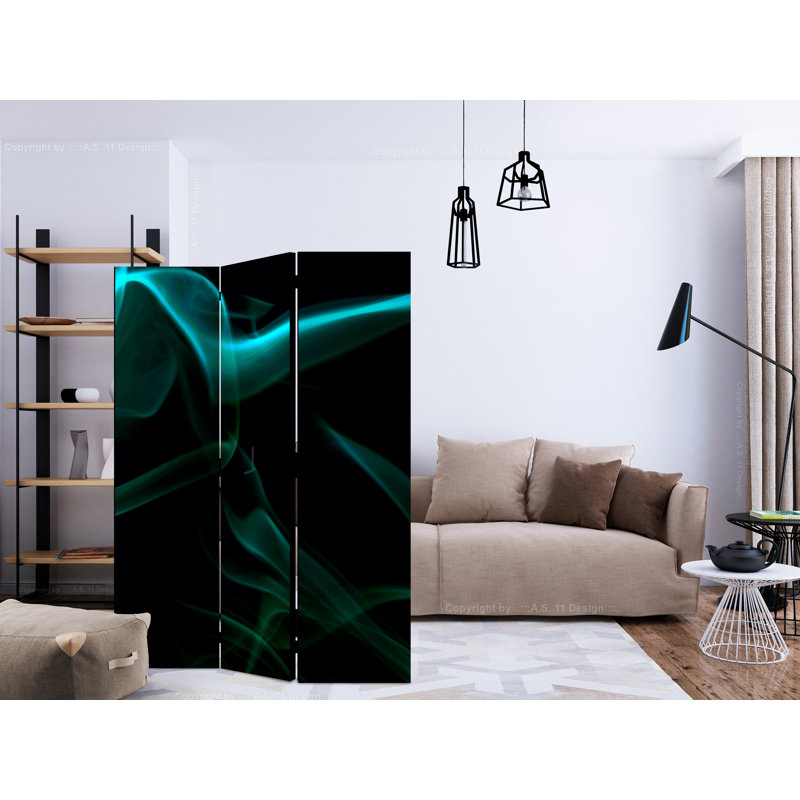 Gyasi 135cm W x 172cm H 3 - Panel Solid Wood Folding Room Divider