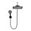 Pomme de douche rectangulaire réglable haute pression double 12 po avec douchette à 6 jets