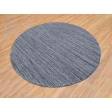 Shundell One-of-a-Kind 8' New Age Round Wool Area Rug Gray