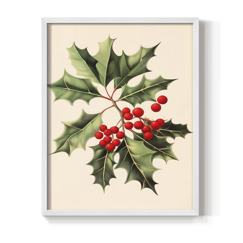 Art des Fêtes de Noël - série 2 - CCXLVI, reproduction encadrée - bois massif, H 30 po x l 24 po, Blanc