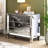 Yolanta 33" Extra‑Wide Mirrored 3-Drawer Nightstand Modern Contemporary Glam Style