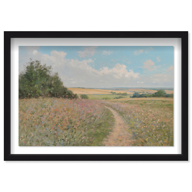 Emerald Pathway Shadowbox Landscape & Nature Print by Oliver Gal, Black Frame, 15 x 10, 11.5"H x 16.5"W, Black Frame