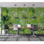 Murale botanique pelez et collez Christopher - Vert lime jardin printanier-106503676