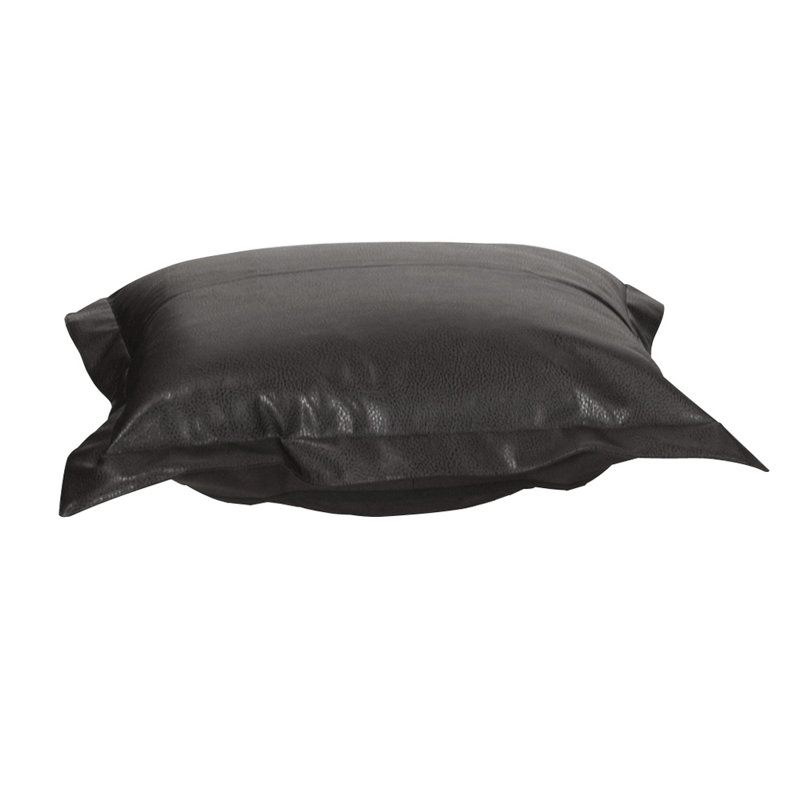 Azaria Box Cushion Ottoman Slipcover, Black
